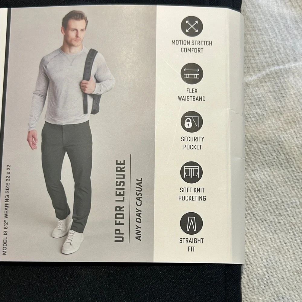 English Laundry Men's Flat Front Chino Pants - Dark Blue - Picture 2 of 2